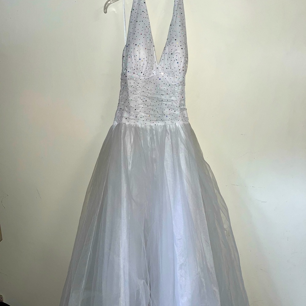 Blondie Nites white ball gown